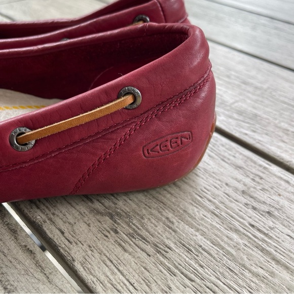 Keen Catalina Maroon Red Leather Loafers Women’s Size 10.5 - Picture 6 of 7